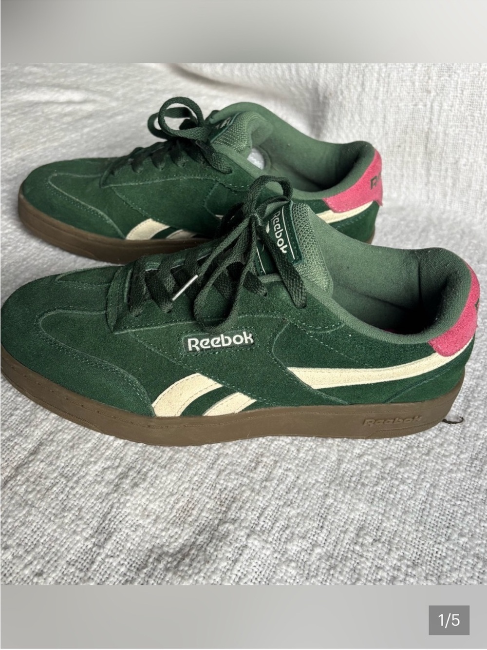 Reebok Green Suede Sneakers Forte Lounger Shoes